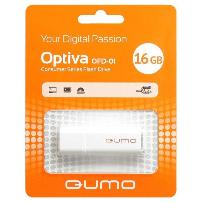 

Флешка 16Gb USB 2.0 QUMO Optiva Optiva OFD-01, белый (QM16GUD-OP1), Optiva OFD-01