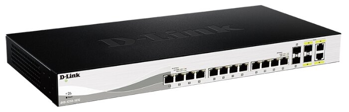 

Коммутатор D-link DXS-1210-16TC, управляемый, кол-во портов: 12x10 Гбит/с, кол-во SFP/uplink: combo RJ-45/SFP+ 4x10 Гбит/с, установка в стойку (DXS-1210-16TC/A2A), DXS-1210-16TC