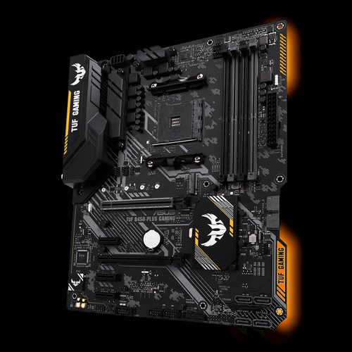 

Материнская плата ASUS TUF B450-PLUS GAMING, SocketAM4, AMD B450, 4xDDR4, 2PCI-Ex16, 6SATA3, 7.1-ch, GLAN, 7USB 3.1, USB Type-C, DVI, HDMI, ATX, Retail, TUF B450-PLUS GAMING