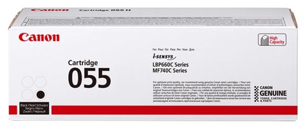 

Картридж лазерный Canon 055BK/3016C002, черный, 2300 страниц, оригинальный для Canon LBP66x/MF74x, 055BK