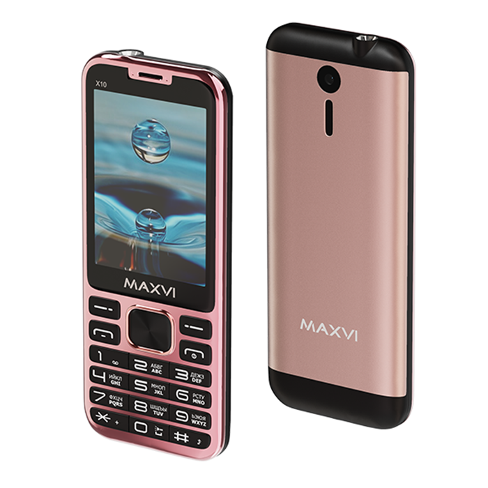 

Мобильный телефон Maxvi X10 2.8", 320x240 TN, MediaTek MT6261, 32Mb RAM, 32Mb, BT Cam, 2-Sim, 1600mAh micro-USB, розовое золото, X10