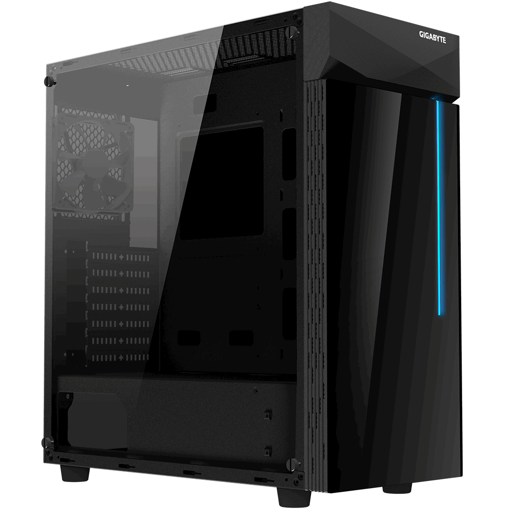 

Корпус GIGABYTE C200 GLASS GB-C200G, ATX, Midi-Tower, 2xUSB 3.0, RGB подсветка, черный, без БП (28300-GC20G-1CKR), GB-C200G