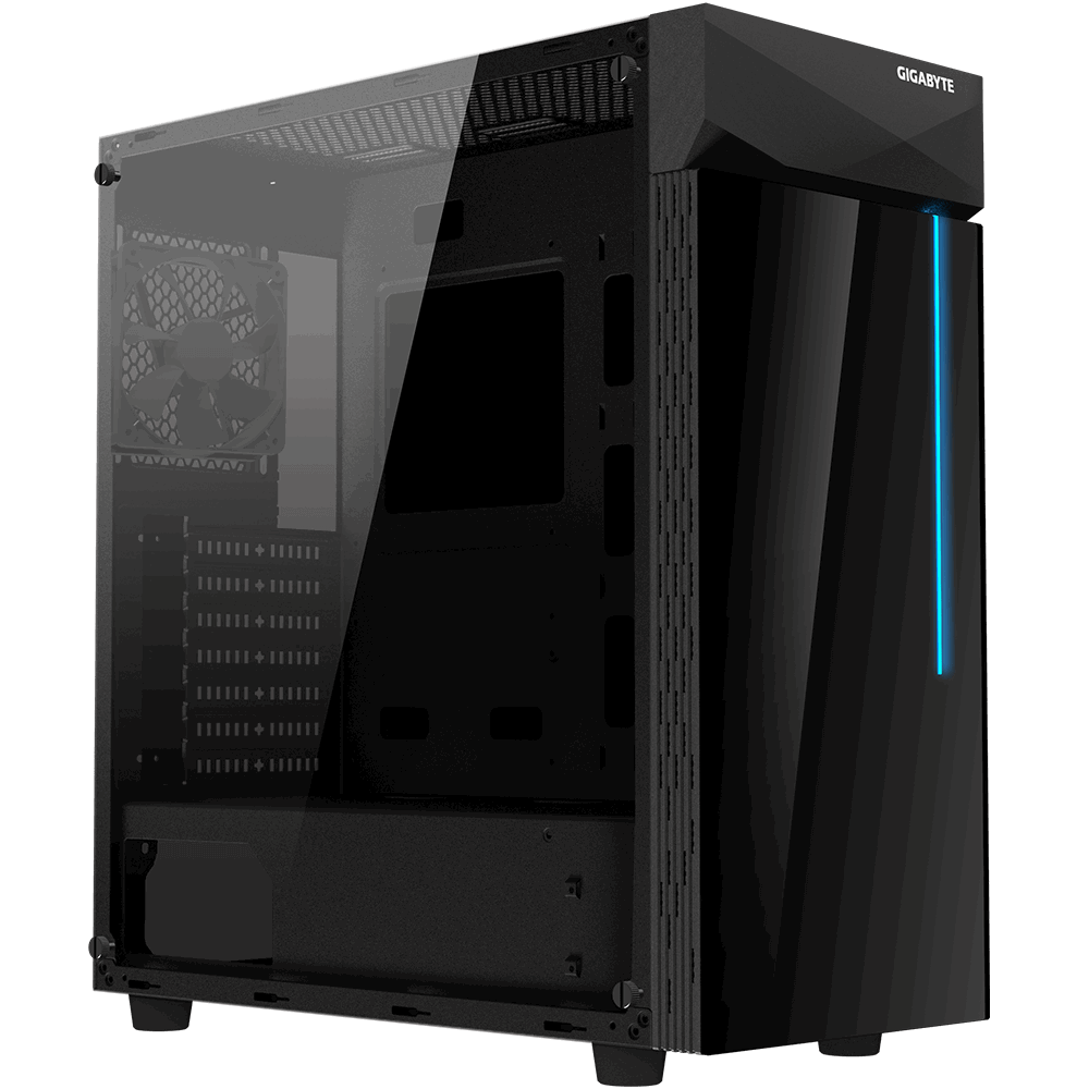 Корпус GIGABYTE GB-C200G, ATX, Midi-Tower, 2xUSB 3.0, черный, без БП