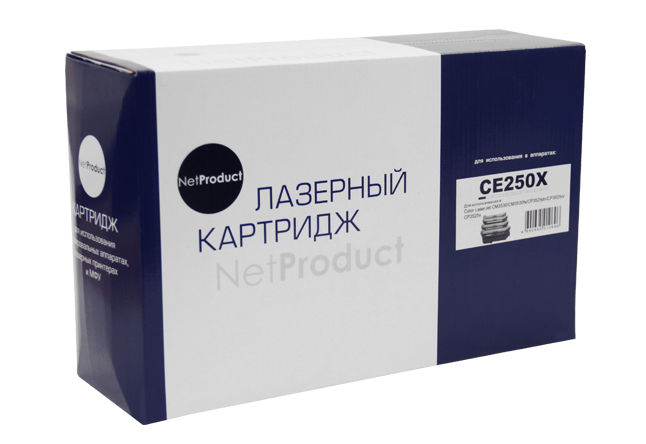 

Картридж лазерный NetProduct N-CE250X (CE250X), черный, 10500 страниц, совместимый, для CLJ CP3525/CM3530