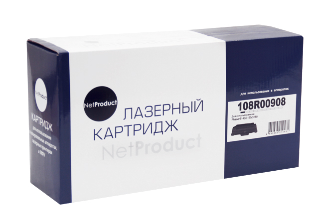 

Картридж лазерный NetProduct N-108R00908 (108R00908), 1500 страниц, совместимый для Xerox Phaser 3140/3155/3160