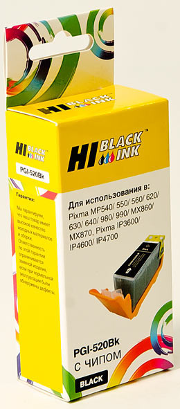 

Картридж Hi-Black new PGI-520 для Canon PIXMA iP3600/iP4600/MP540, черный