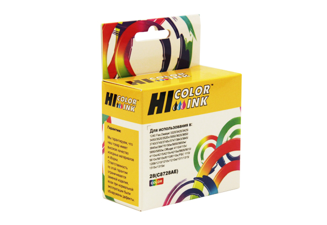 

Картридж Hi-Black C8728AE №28 для DJ 3320/3325/3420 (180стр), цветной