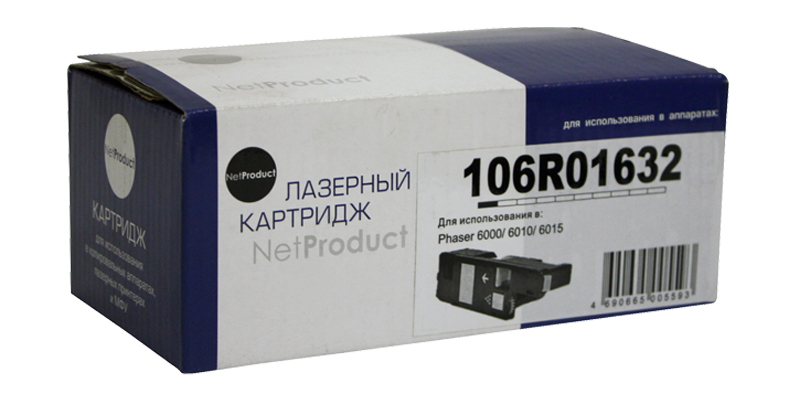 

Картридж лазерный NetProduct N-106R01632 (106R01632), пурпурный, 1000 страниц, совместимый для Xerox Phaser 6000/6010/WC6015
