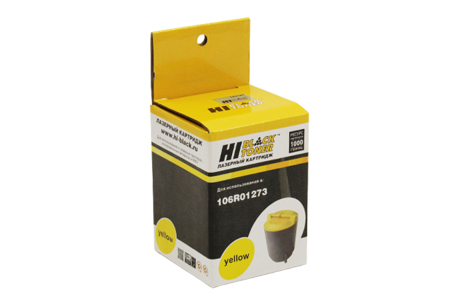 

Картридж лазерный Hi-Black HB-106R01273, желтый, 1000 страниц, совместимый для Xerox Phaser 6110