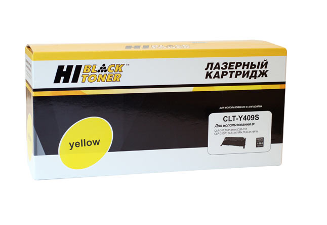 

Картридж лазерный Hi-Black HB-CLT-Y409S, желтый, 1000 страниц, совместимый для Samsung CLP-310/315/CLX-3170fn/3175