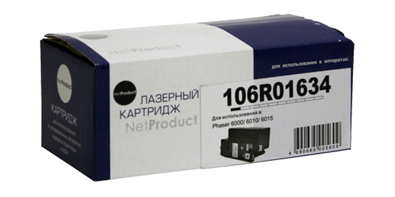 

Картридж лазерный NetProduct N-106R01634 (106R01634), черный, 2000 страниц, совместимый, для Xerox Phaser 6000/6010/WC6015