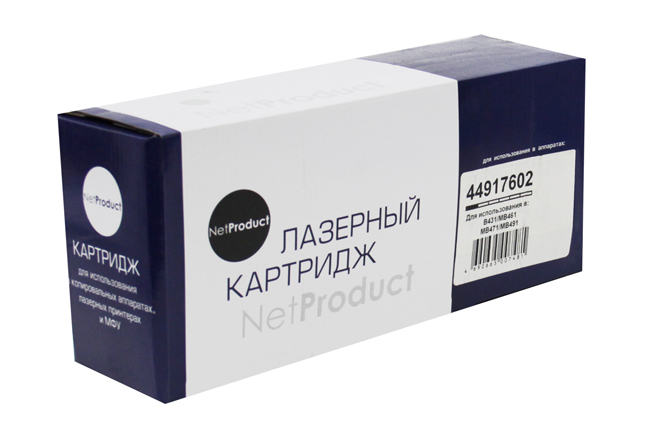 

Картридж лазерный NetProduct N-44917602 (44917602), черный, 12000 страниц, совместимый для OKI B431/MB491/MB461/MB471