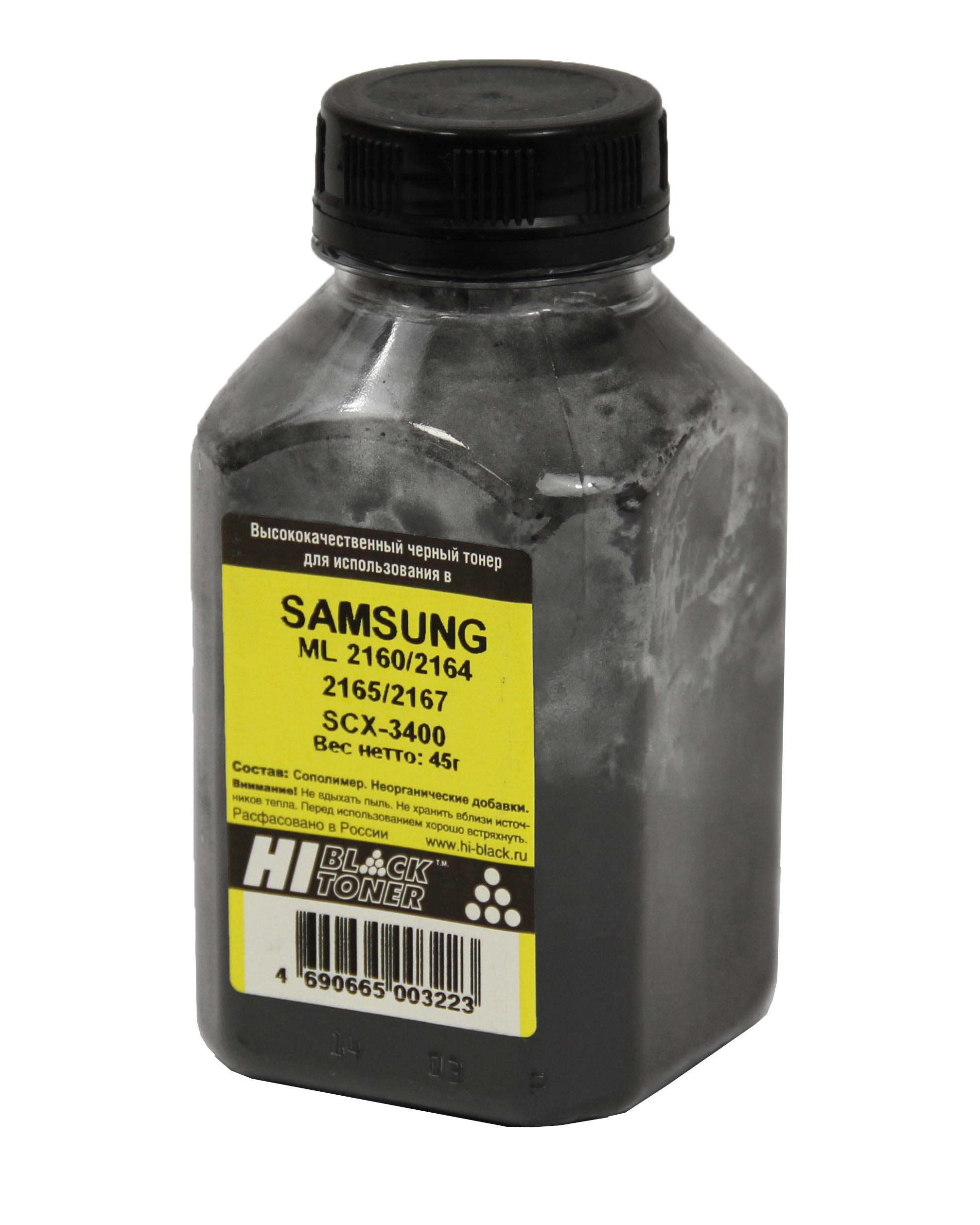 Тонер Hi-Black, бутыль 45 г, черный, совместимый для Samsung ML-2160/2164/2165/2167/SCX-3400 (20104083955)