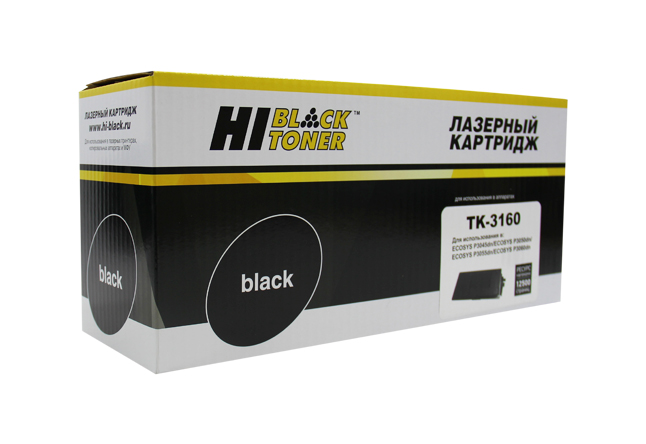 

Картридж лазерный Hi-Black HB-TK-3160 (TK-3160/1T02T90NL0), черный, 12500 страниц, совместимый для Kyocera P3045dn/P3050dn/P3055dn с чипом