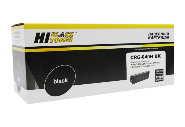 

Картридж лазерный Hi-Black HB-№040H BK (040HBK/0461C001), черный, 12500 страниц, совместимый для Canon LBP-710/710CX/712/712CX