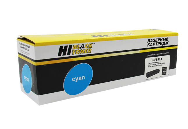 

Картридж лазерный Hi-Black HB-CF531A (205A/CF531A), голубой, 900 страниц, совместимый для CLJ Pro M154A/M180n/M181fw