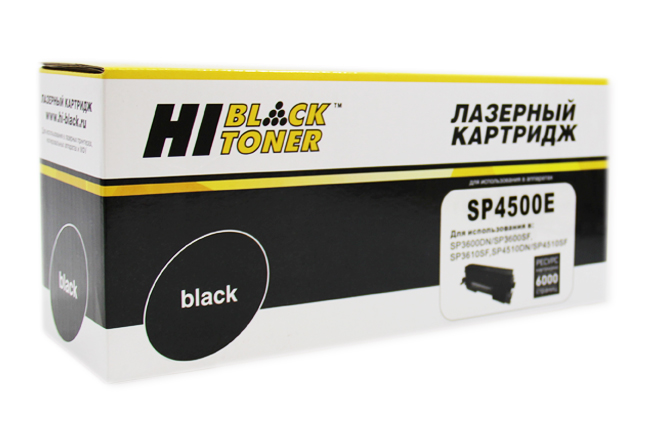 

Картридж лазерный Hi-Black HB-SP4500E (SP4500E/407340), черный, 6000 страниц, совместимый для Ricoh Aficio SP 3600DN/SF/SP3610SF/SP4510DN/SF