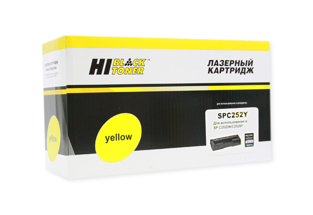 

Картридж лазерный Hi-Black HB-SPC252Y (SPC252HEY/407719), желтый, 6000 страниц, совместимый для Ricoh Aficio SPC252DN/C252SF