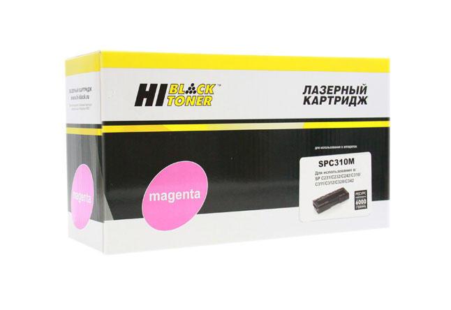 

Картридж лазерный Hi-Black HB-SPC310M (SPC310HE/406481), пурпурный 6000 страниц, совместимый, для Ricoh Aficio SPC231/232/242/310/311/312/320
