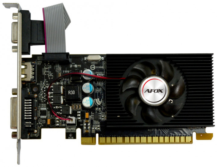 Видеокарта AFOX NVIDIA GeForce GT220, 1Gb DDR3, 128bit, PCI-E, VGA, DVI, HDMI, Retail (AF220-1024D3L2)