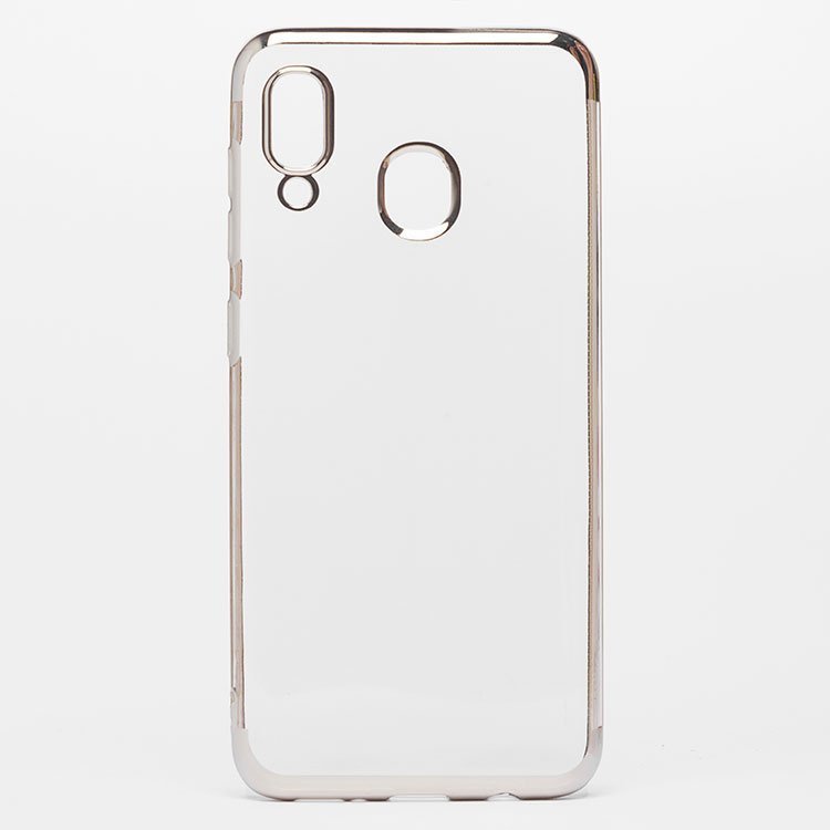 

Чехол-накладка SC152 для смартфона Samsung SM-A205/305 Galaxy A20/A30, силикон, прозрачный, с серебристой рамкой (101240)