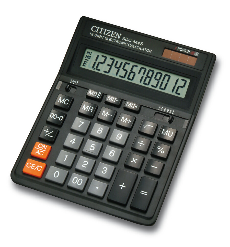 Калькулятор настольный Citizen SDC-444S, 12-разрядный