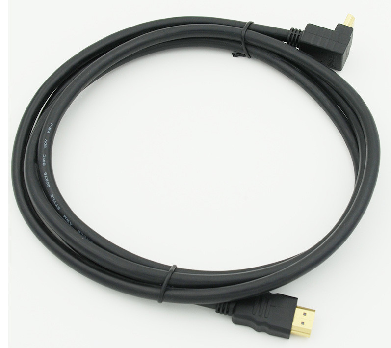 

Кабель HDMI(19M)-HDMI(19M) угловой v1.3, 2 м, черный Behpex