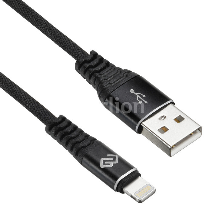 

Кабель USB-Lightning 8-pin, Digma , 1.2m, черный (1080254)