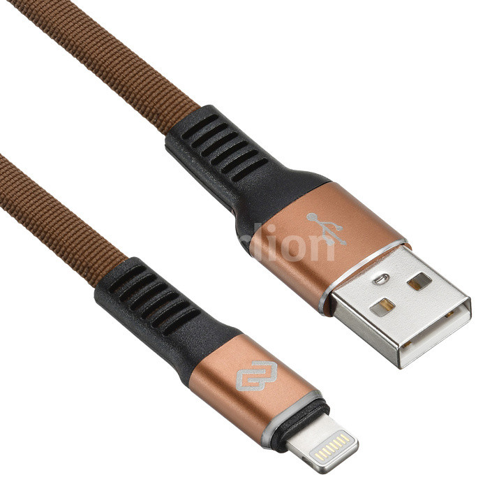 

Кабель USB(AM)-Lightning 8-pin, Digma, 3m, коричневый, плоский (1080342)