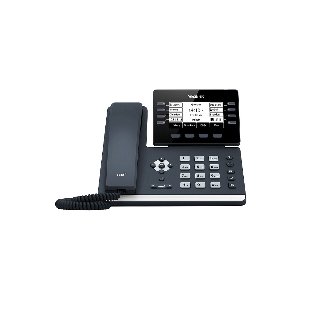 

VoIP-телефон Yealink SIP-T53W, 12 SIP-аккаунтов, монохромный дисплей, PoE, черный, без БП, SIP-T53W