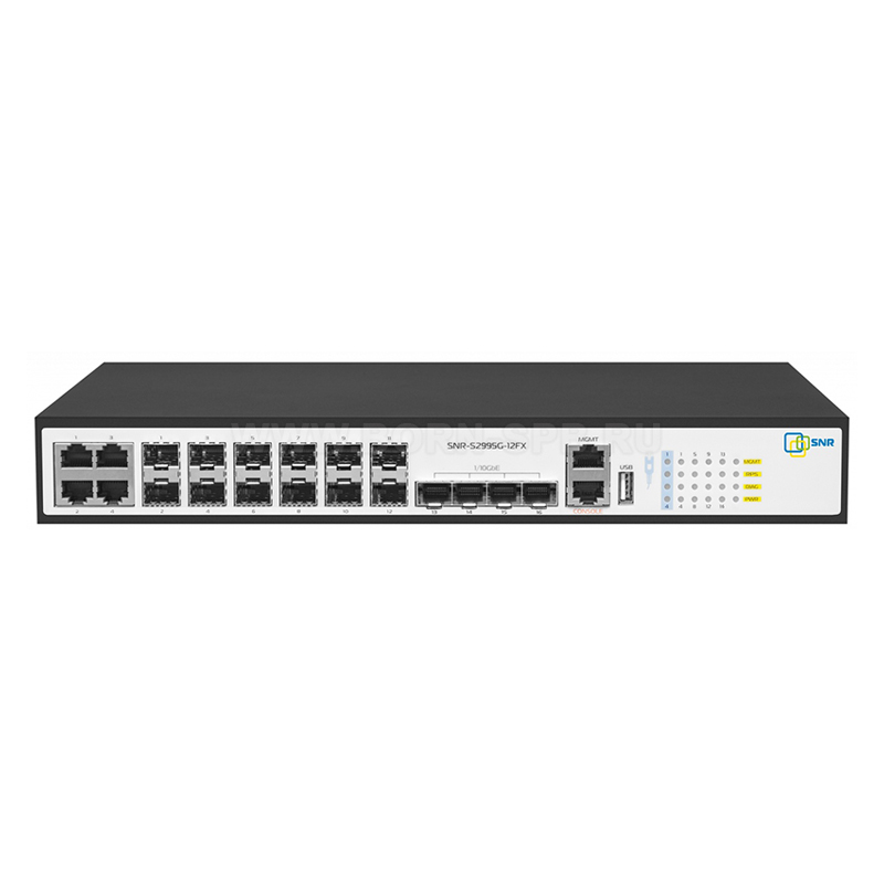

Коммутатор SNR S2995G-12FX-UPS, управляемый, кол-во портов: 12x1 Гбит/с, кол-во SFP/uplink: 4x1 Гбит/с, установка в стойку (SNR-S2995G-12FX-UPS), S2995G-12FX-UPS