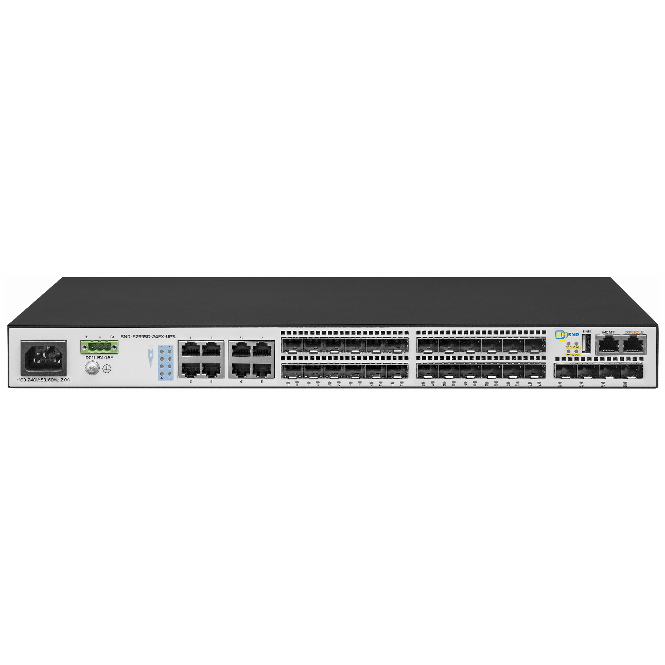 

Коммутатор SNR S2995G-24FX-UPS, управляемый, кол-во портов: 24x1 Гбит/с, кол-во SFP/uplink: 4x1 Гбит/с, установка в стойку (SNR-S2995G-24FX-UPS), S2995G-24FX-UPS