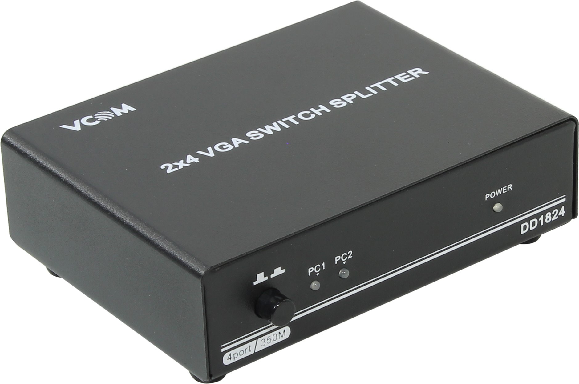 

Переключатель/разветвитель VGA VCOM DD1824, 2-ПК, видео VGA 1920 x 1440, 4 выхода VGA (DD1824), DD1824