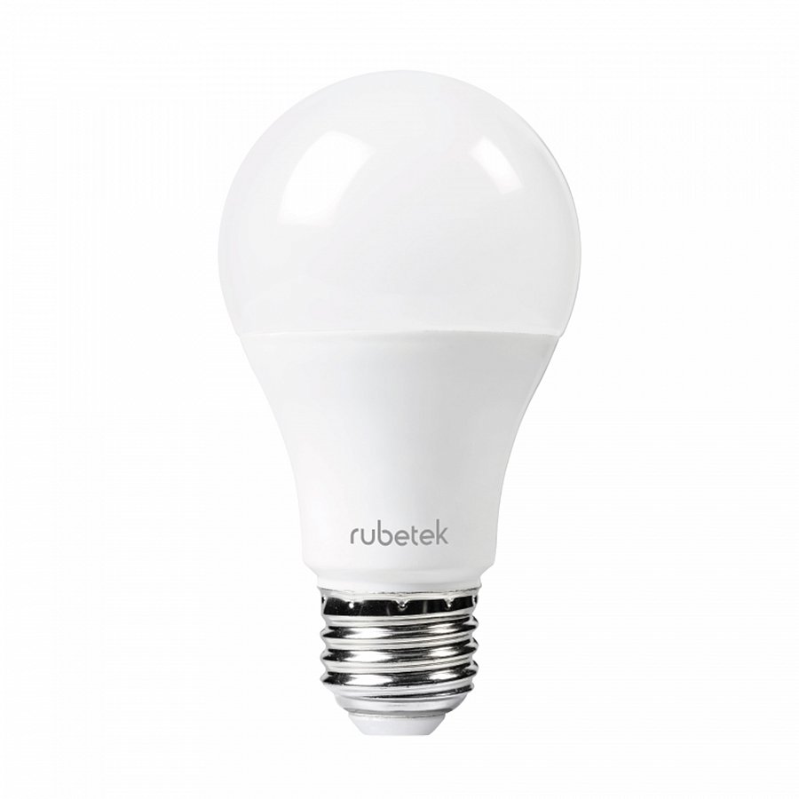 Умная лампа Rubetek RL-3101, E27, 10W, 800Lm, 4000K, датчик движения/освещенности, белый