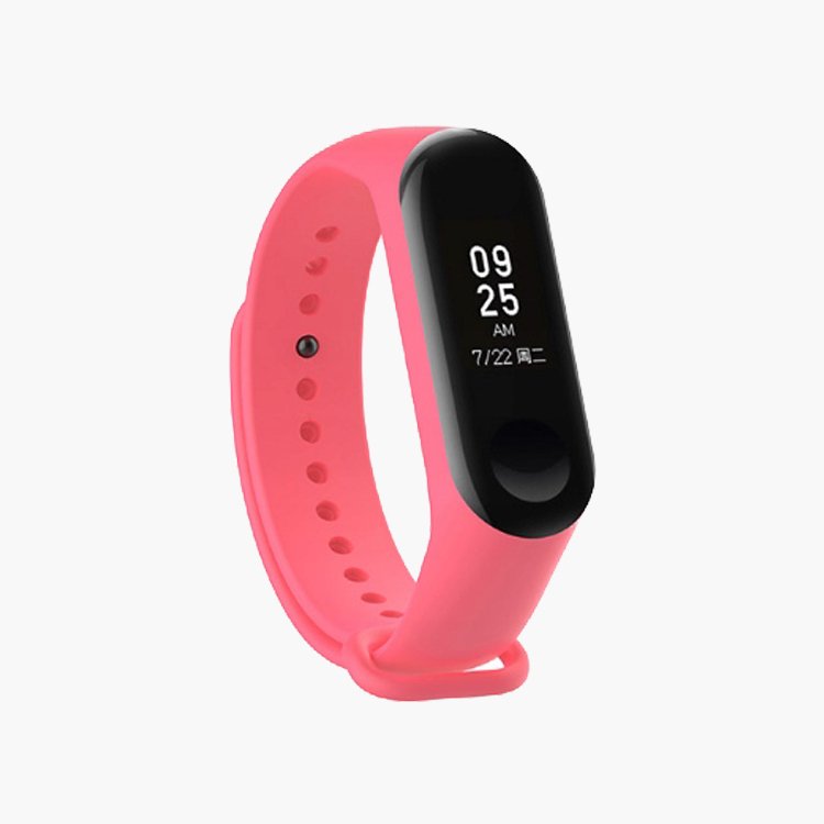 

Ремешок для Xiaomi Mi Band 3/Mi Band 4, силикон, розовый (103177)