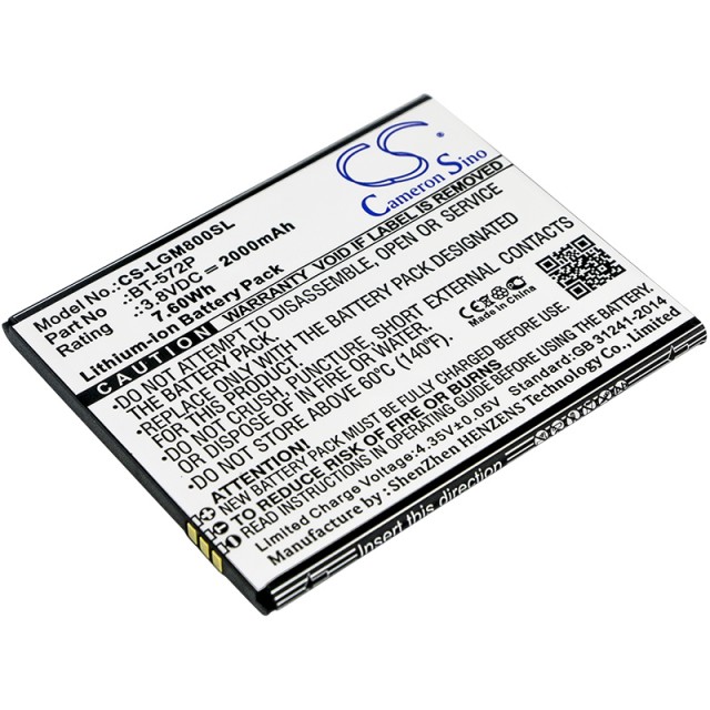 

Аккумулятор CameronSino CS-LGM800SL для Leagoo M5 Max/ M8, Li-Ion, 2000, 3.7V (P104.00377), CS-LGM800SL