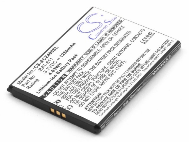 

Аккумулятор CameronSino CS-ACZ400SL для Acer Liquid Z4, 1250 (BAT-611), CS-ACZ400SL