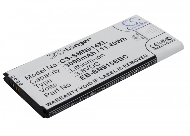

Аккумулятор CameronSino CS-SMN915XL для Samsung Note Edge SM-N915/SM-N915F, Li-Ion, 3000, 3.8V (P104.00110), CS-SMN915XL