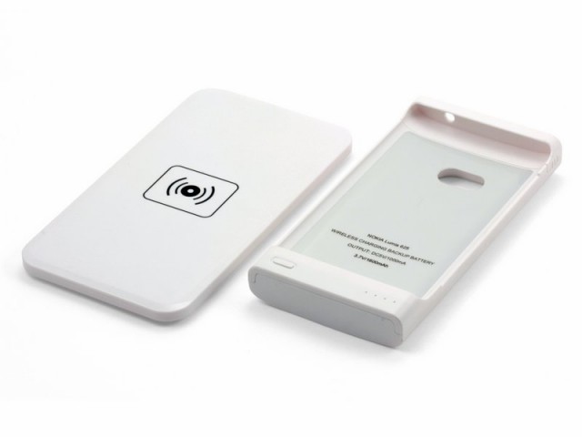 

Чехол с аккумулятором с беспроводной зарядкой для смартфона Nokia Lumia 625, белый (P104.00140)