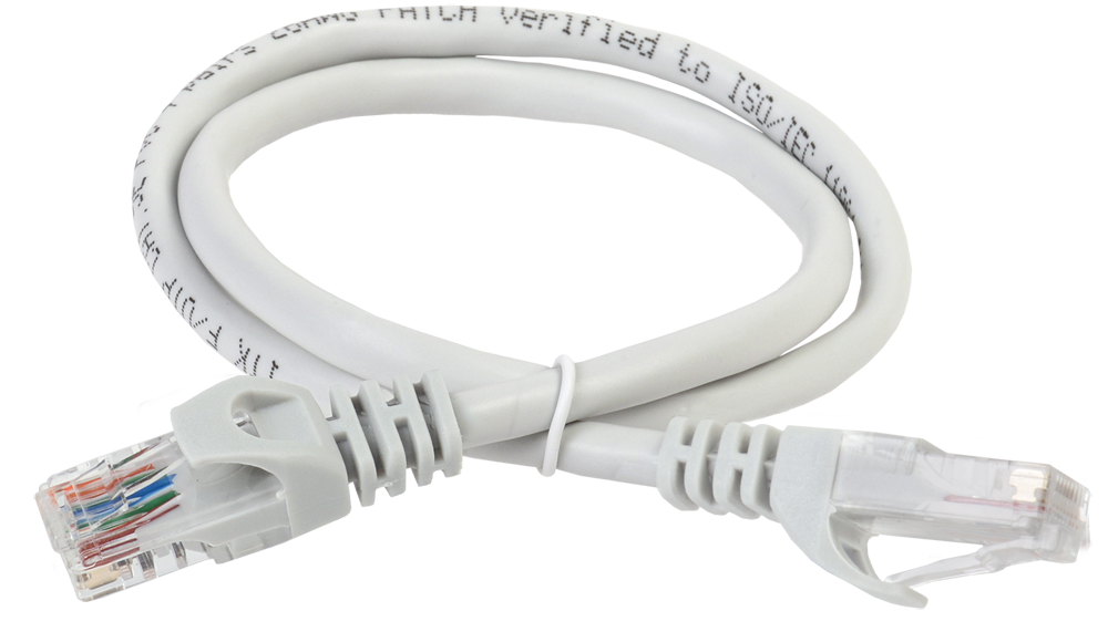Патч-корд ITK UTP, кат.6, 3 м, RJ45-RJ45, серый (PC01-C6UL-3M)
