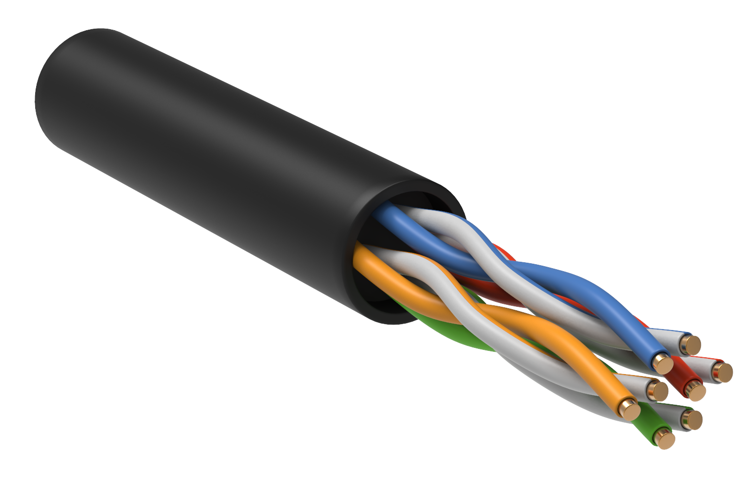 Витая пара UTP кат5e 4 пары CU 305м внутренний одножильный LSZH черный ITK LC3-C5E04-129 21521₽