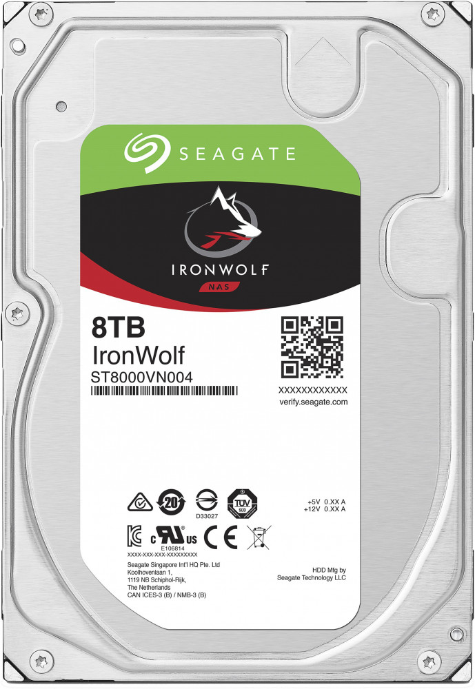 Жесткий диск (HDD) Seagate 8Tb IronWolf, 3.5", 7200rpm