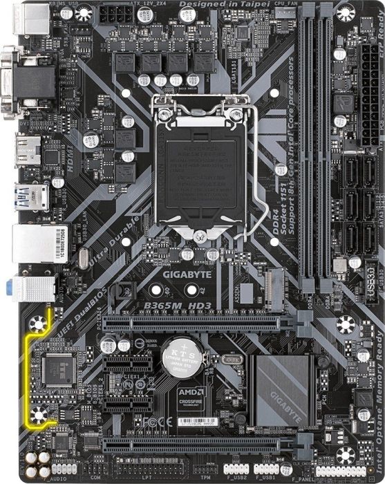 Материнская плата GIGABYTE B365M HD3, Socket1151v2, Intel B365, mATX