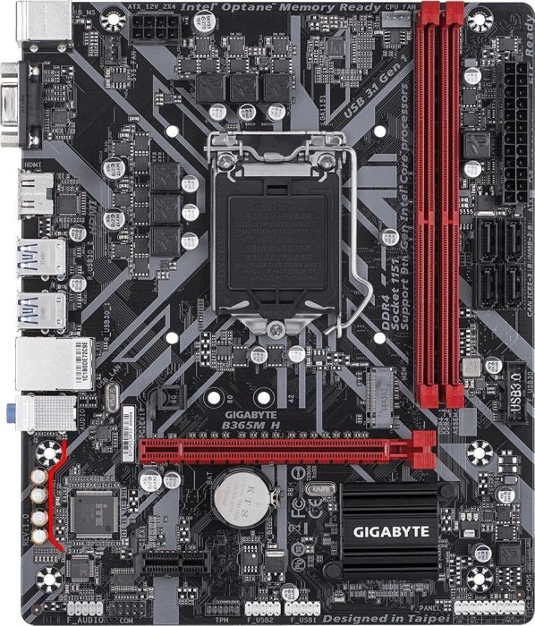 

Материнская плата GIGABYTE B365M H, Socket1151v2, Intel B365, 2xDDR4, PCI-Ex16, 4SATA3, 7.1-ch, GLAN, 6USB 3.1, VGA, HDMI, mATX, Retail, B365M