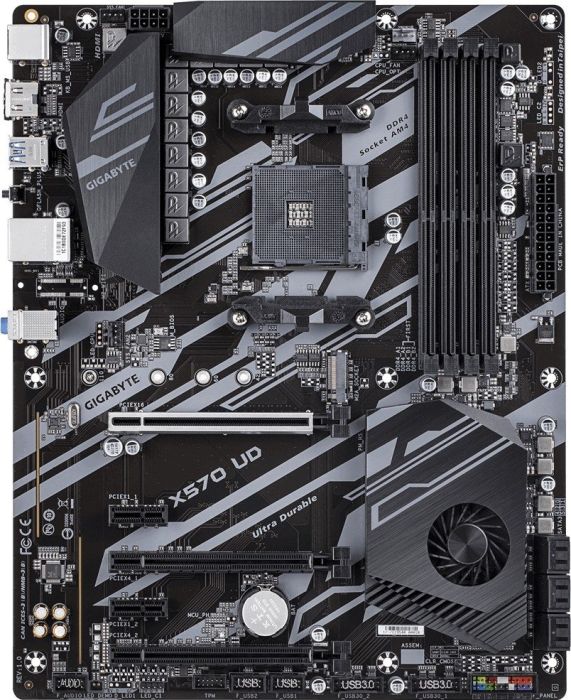 

Материнская плата GIGABYTE X570 UD, SocketAM4, AMD X570, 4xDDR4, 3PCI-Ex16, 6SATA3, 5.1-ch, GLAN, HDMI, ATX, Retail, X570 UD