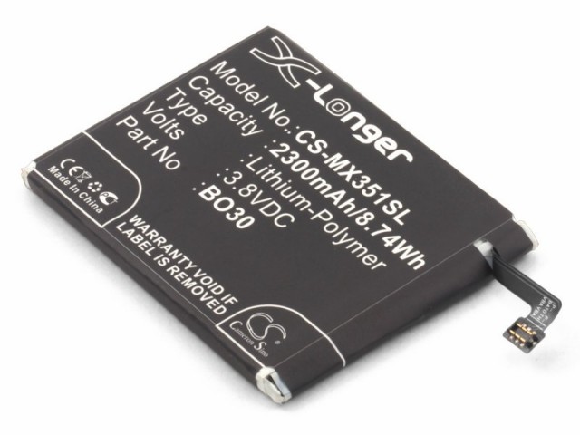 

Аккумулятор CameronSino CS-MX351SL/B030 для Meizu MX3, Li-Pol, 2300, 3.8V (P104.01168), CS-MX351SL