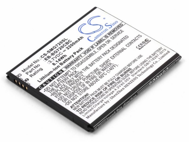 

Аккумулятор CameronSino CS-SMG720XL для Samsung Galaxy Grand 3, 2200 (P104.01372), CS-SMG720XL