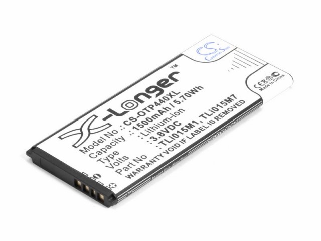 

Аккумулятор CameronSino CS-OTP440XL для Alcatel Pixi 4 4034D (TLi015M1), Li-Ion, 1200, 3.8V (P104.01281), CS-OTP440XL