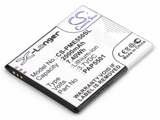 

Аккумулятор CameronSino CS-PME550SL для Prestigio MultiPhone 5501 (PAP5501), Li-Ion, 2000, 3.7V (P104.01324), CS-PME550SL