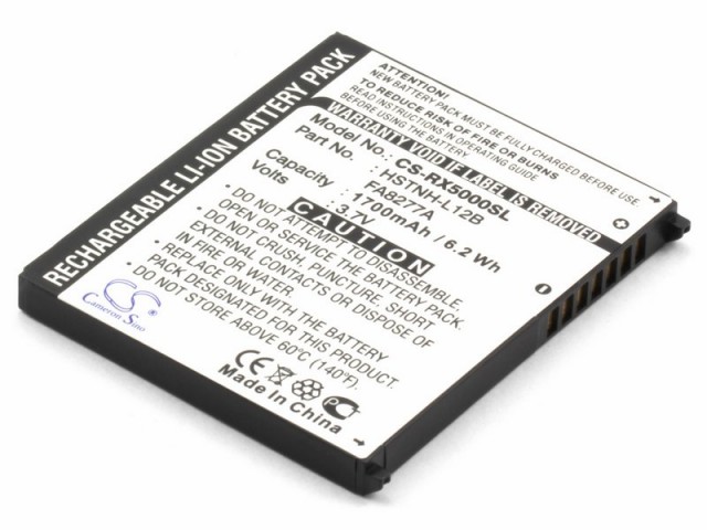 

Аккумулятор CameronSino CS-RX5000SL для HP IPAQ FA827AA, HSTNH-L12B, Li-Ion, 1700, 3.7V (P104.01335), CS-RX5000SL